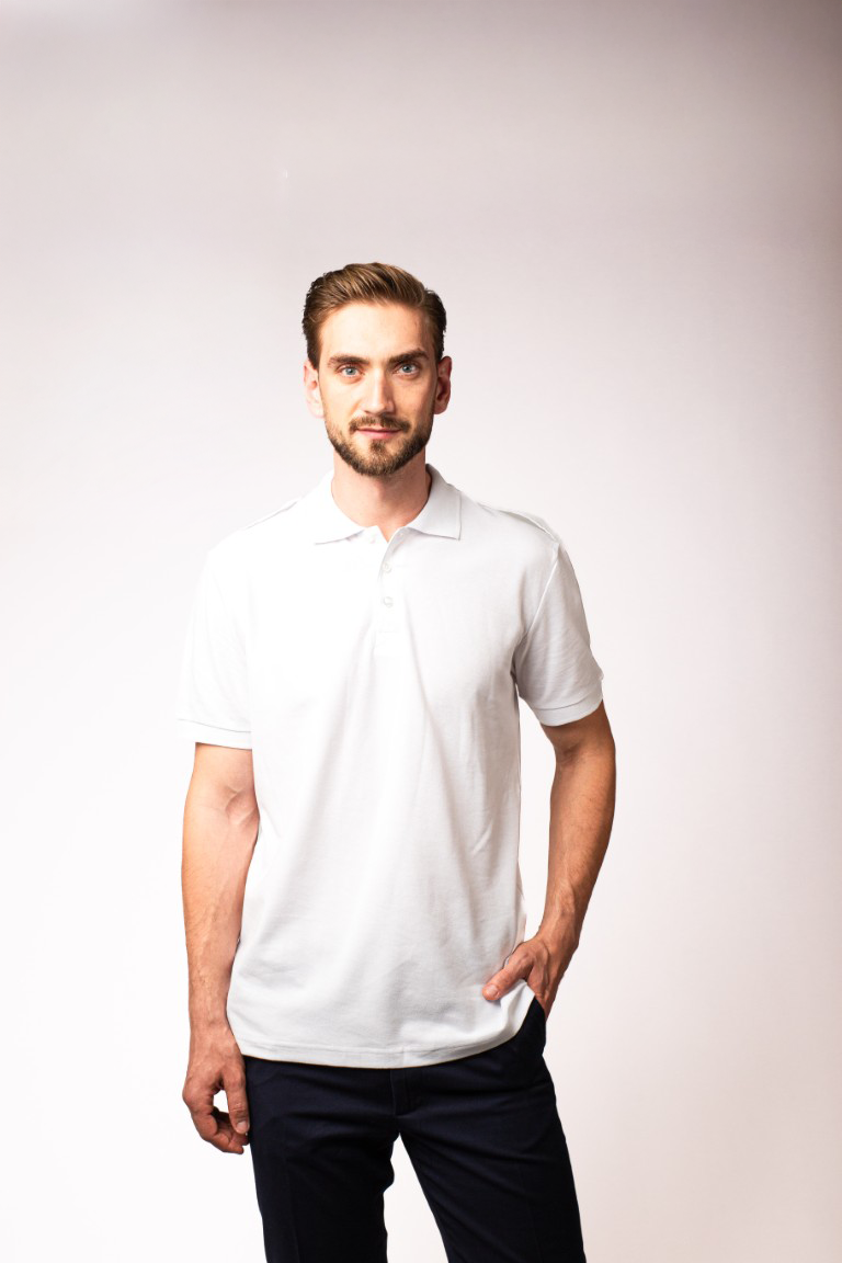 Tricou Polo Alb MAPA NAVIGATORULUI Pentru Bǎrbați