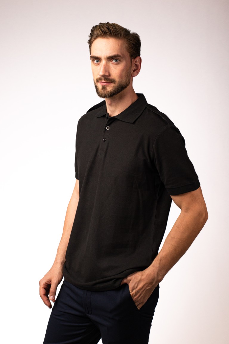 Tricou Polo Negru MAPA NAVIGATORULUI Pentru Bǎrbați